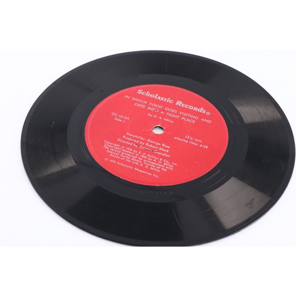 In Which Pooh Goes Visiting & Gets Into A Tight Place Winnie 33 rpm 7" Record - Picture 4 of 8